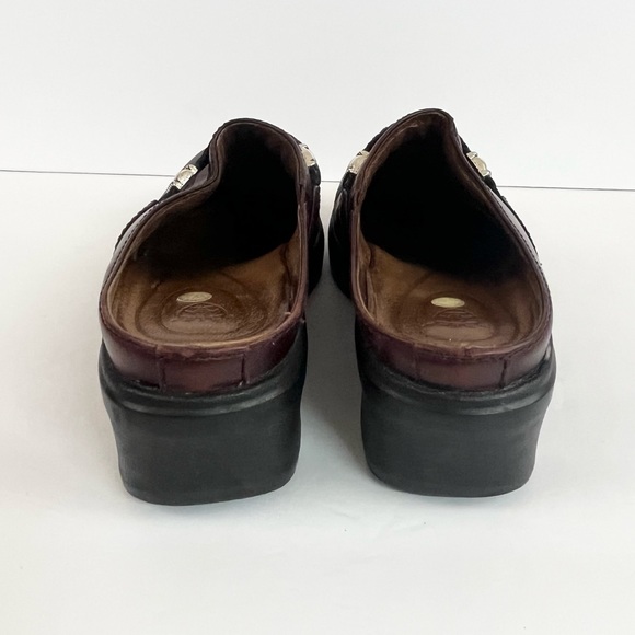 Ariat Dark Brown Burgundy Slip On Mule Clog Leather Shoes Women’s Size 8.5 - Picture 6 of 14